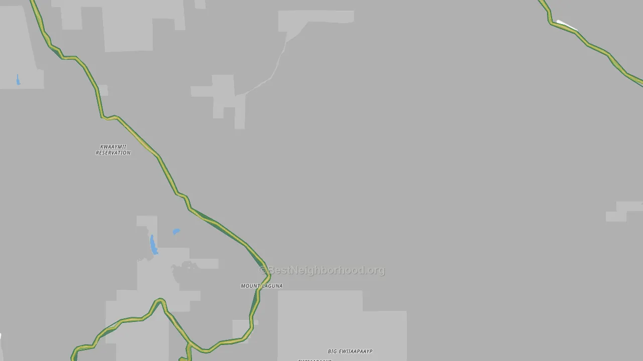 Mount Laguna, CA Map of Noise Levels in Mount Laguna