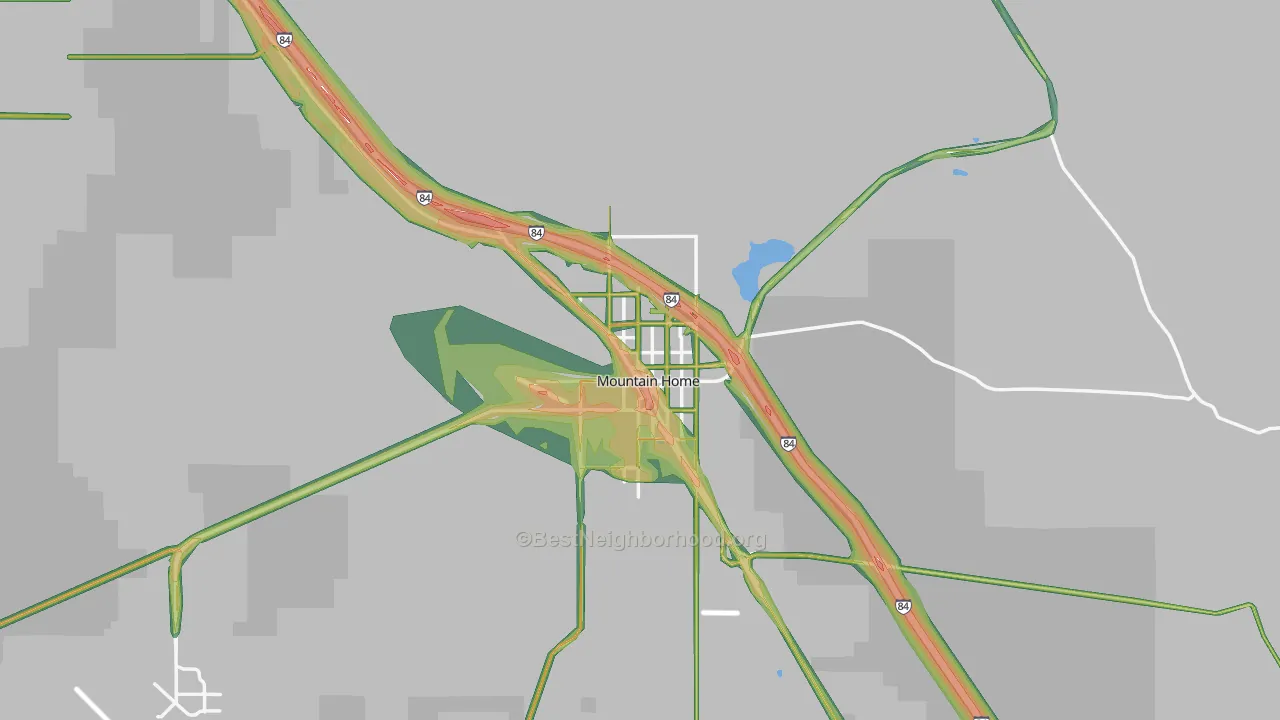 Mountain Home, ID Map of Noise Levels in Mountain Home