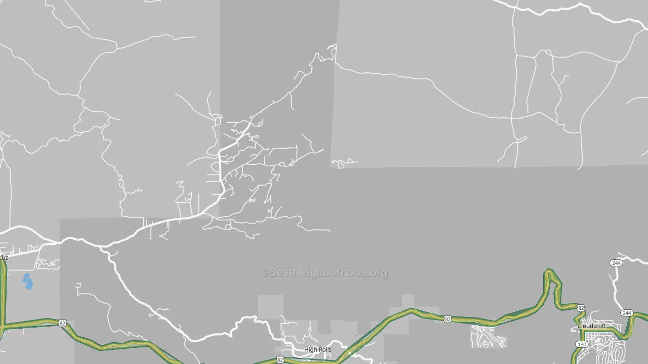 Mountain Park, NM Map of Noise Levels in Mountain Park