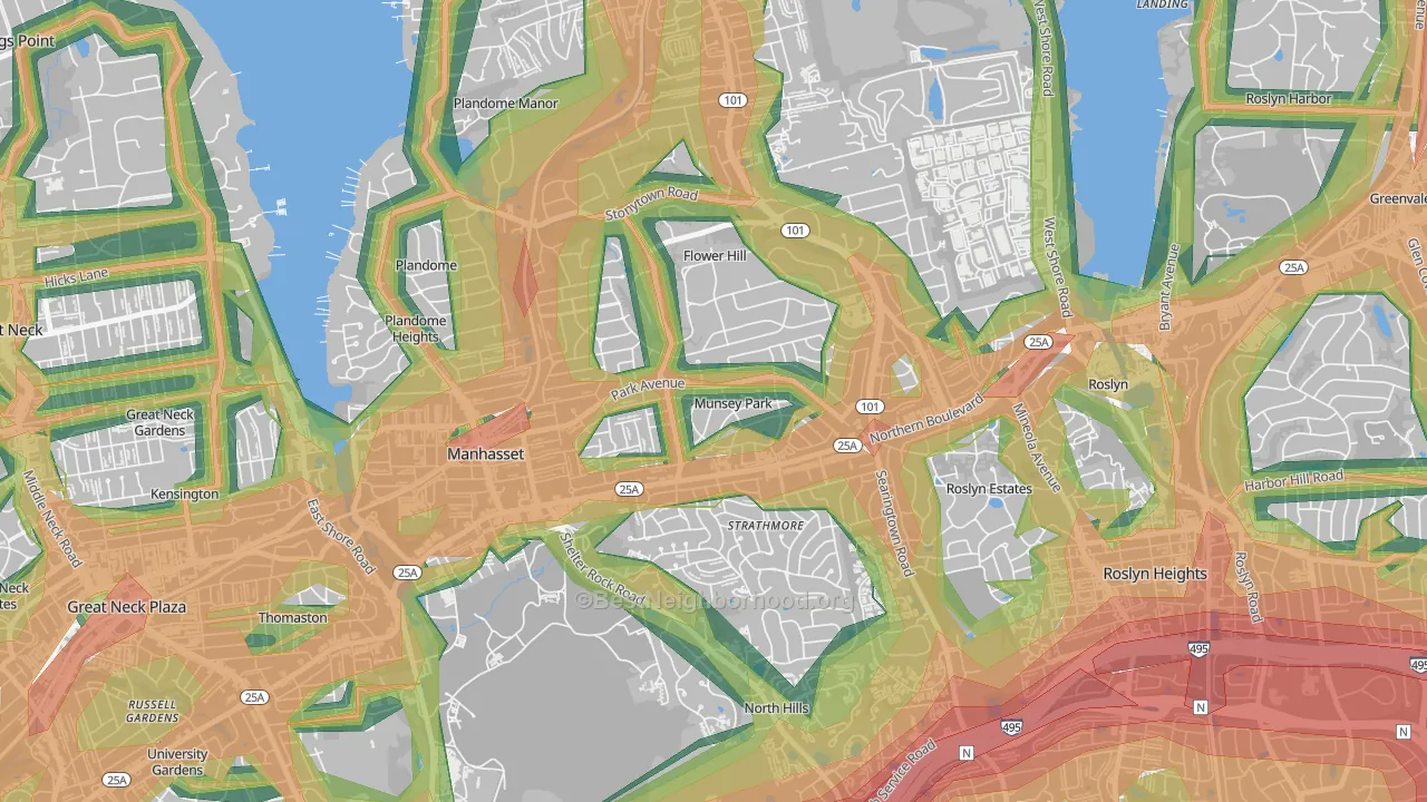 Munsey Park, NY Map of Noise Levels in Munsey Park