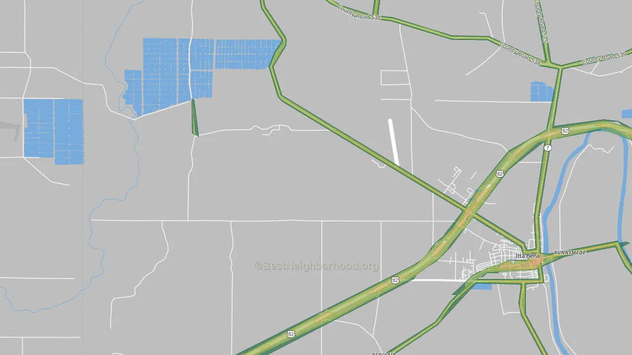 Murdock Crossing, MS Map of Noise Levels in Murdock Crossing
