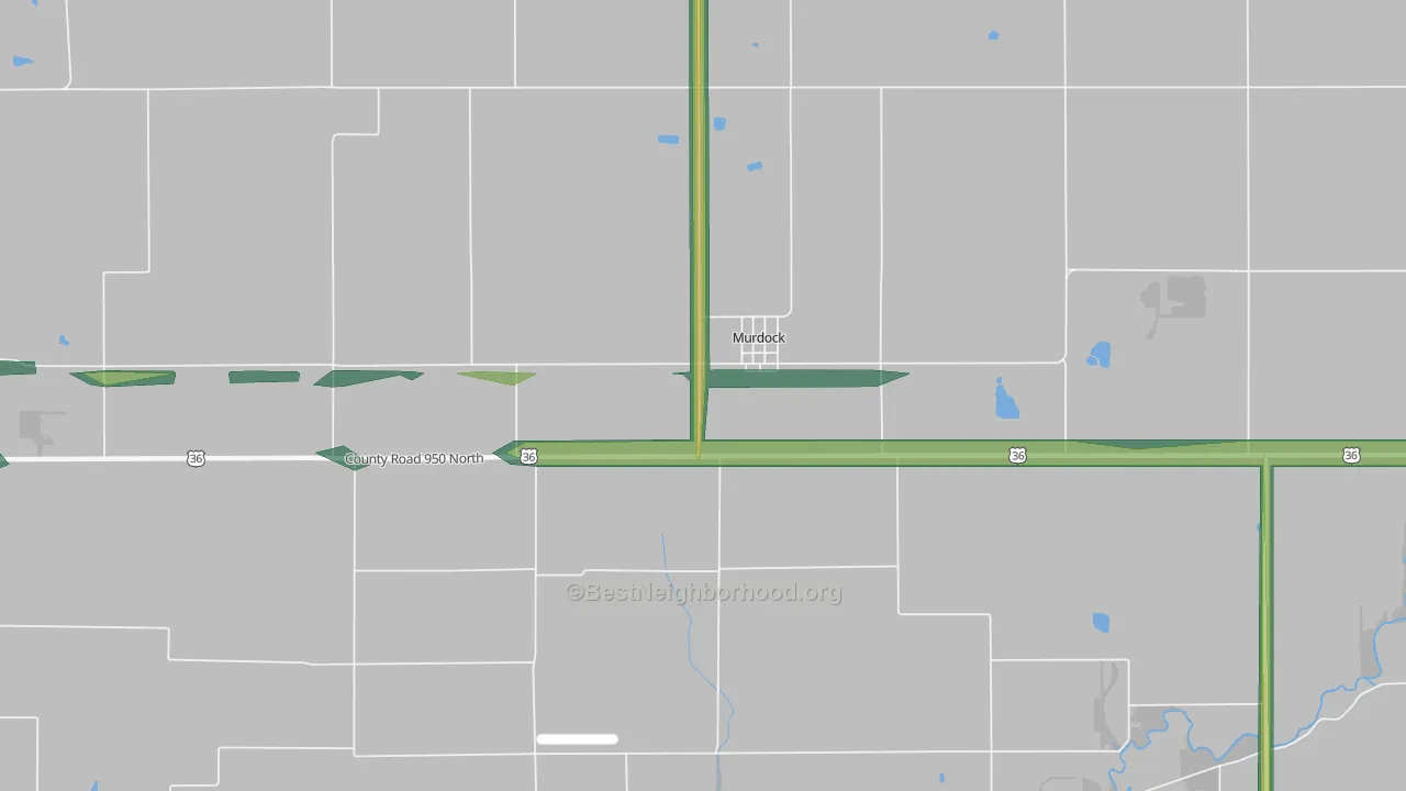 Murdock, IL Map of Noise Levels in Murdock