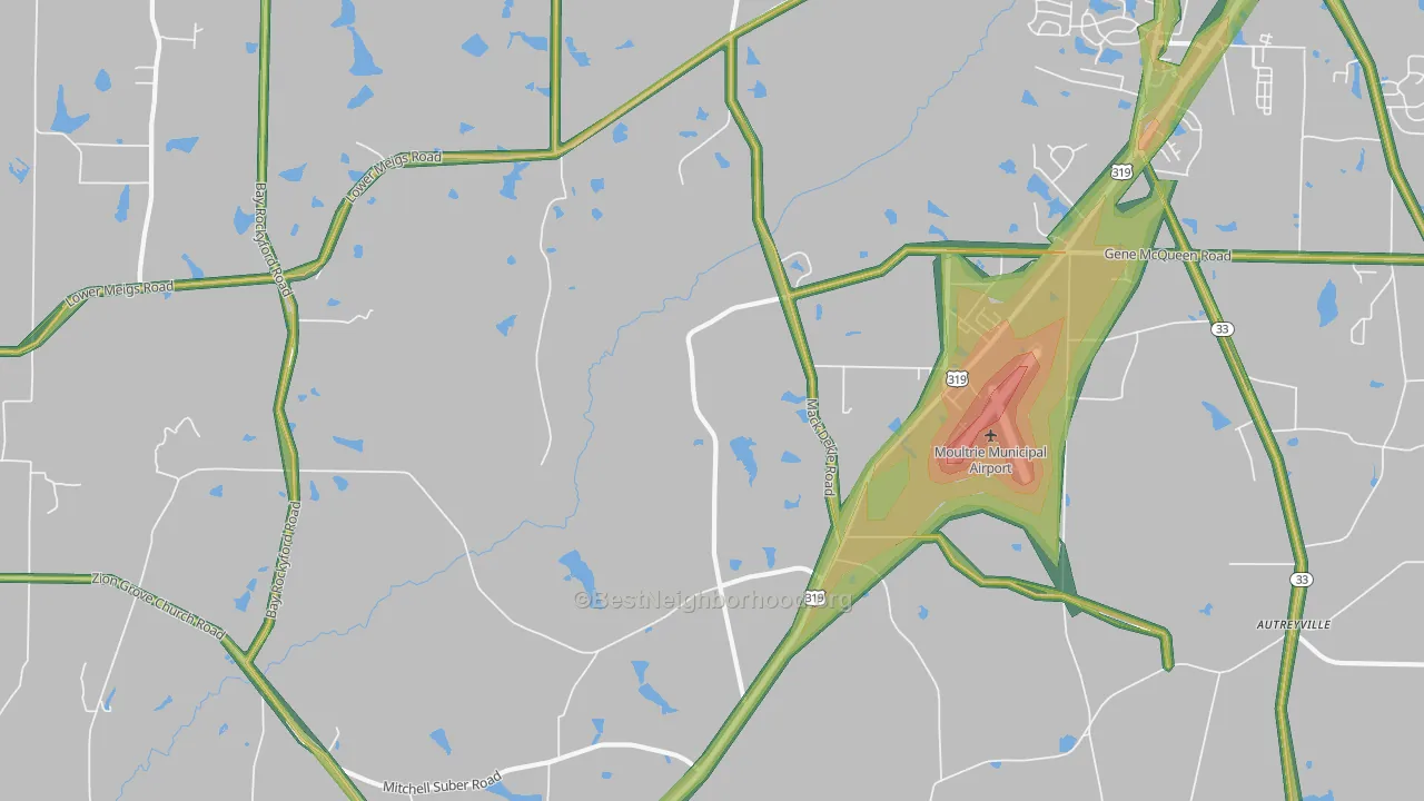 Murphy, GA Map of Noise Levels in Murphy