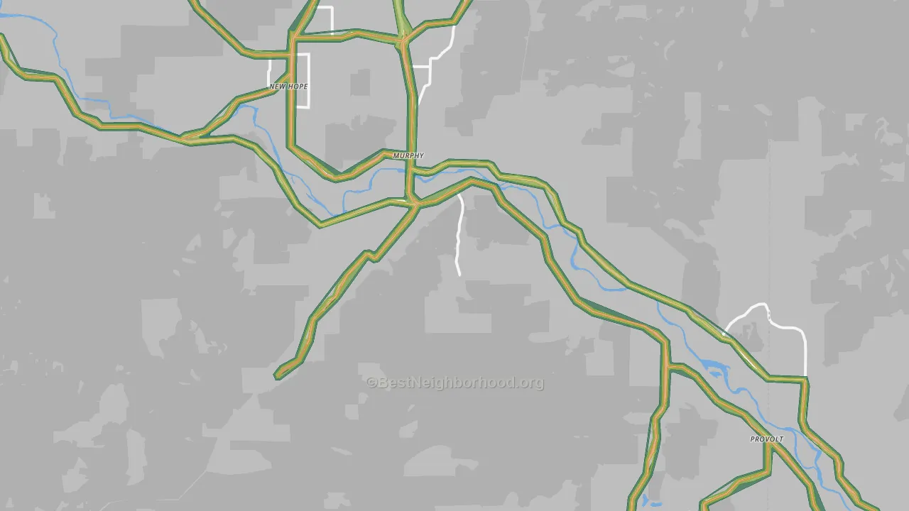 Murphy, OR Map of Noise Levels in Murphy