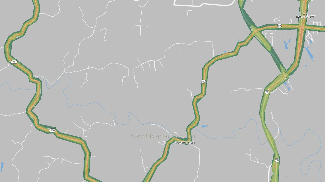 Murphysville, KY Map of Noise Levels in Murphysville