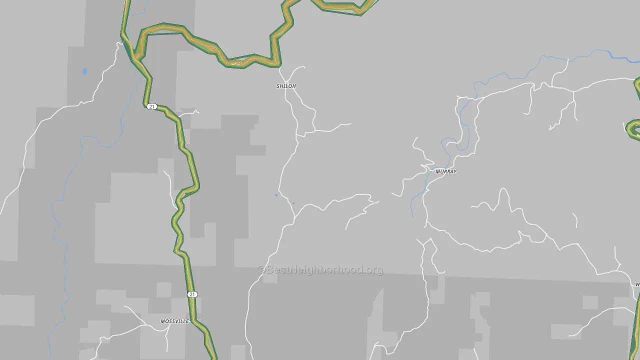 Murray, AR Map of Noise Levels in Murray