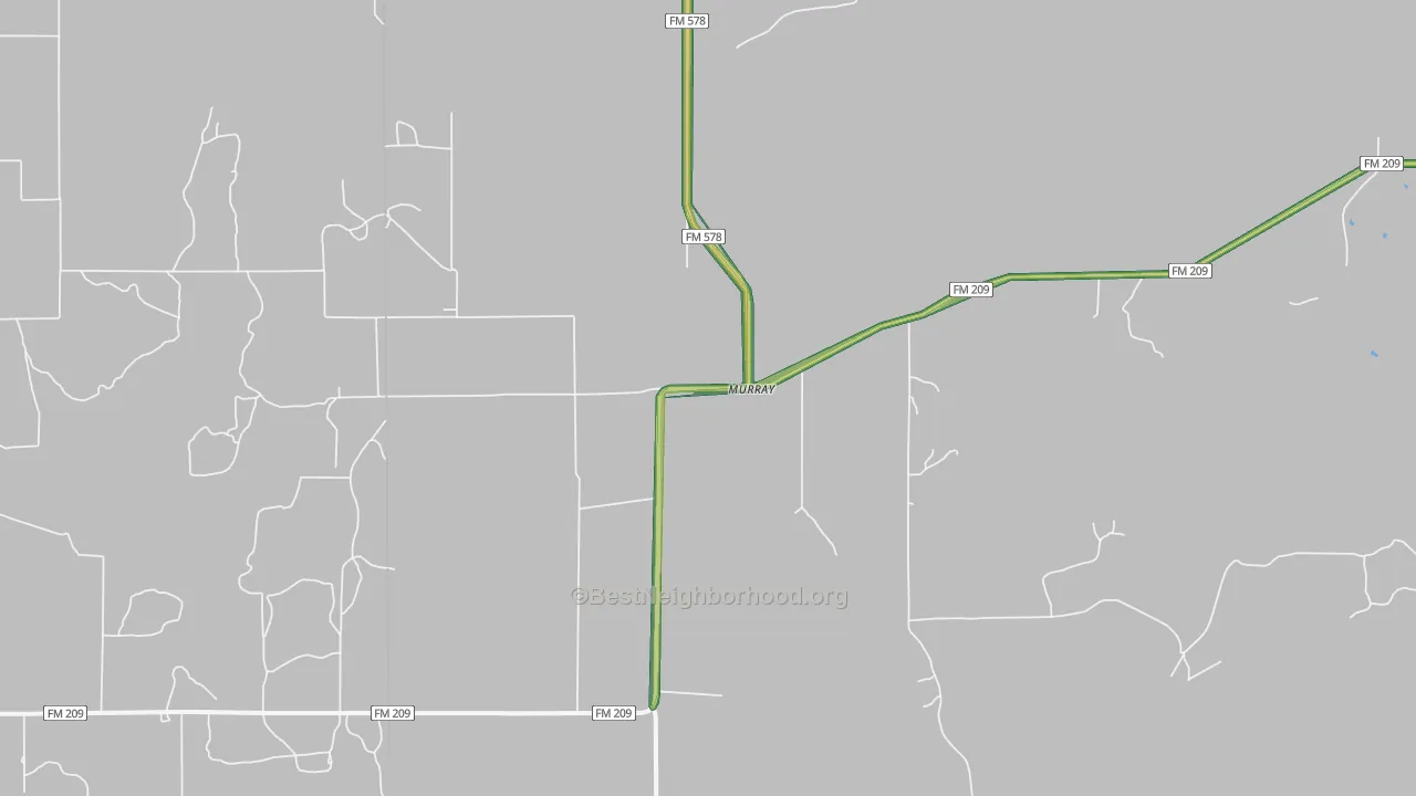 Murray, TX Map of Noise Levels in Murray