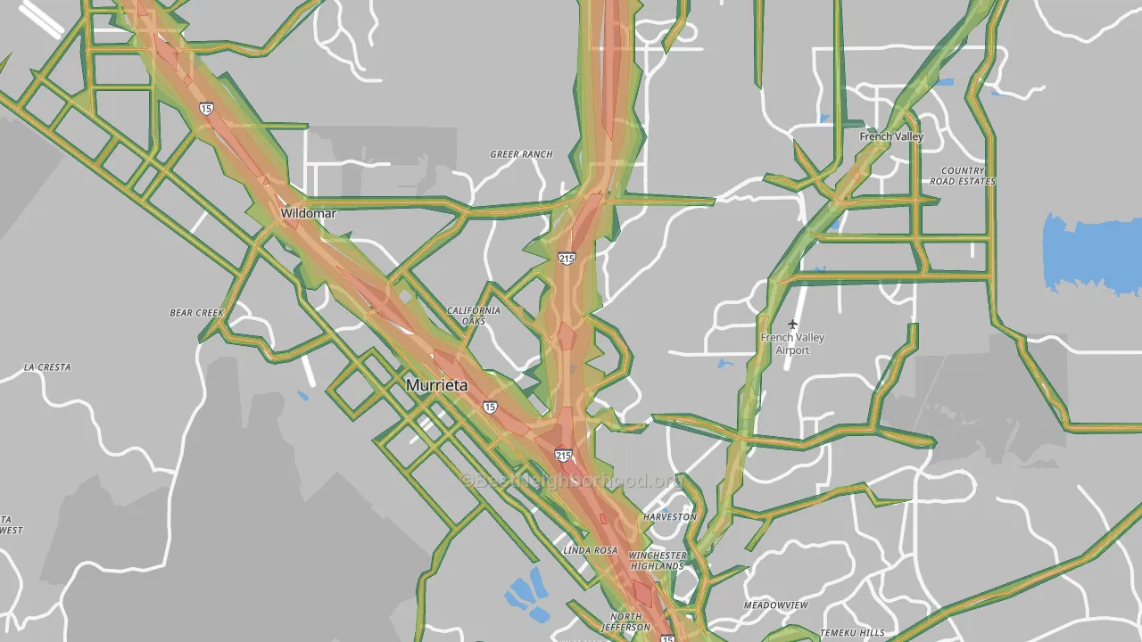 Murrieta, CA Map of Noise Levels in Murrieta