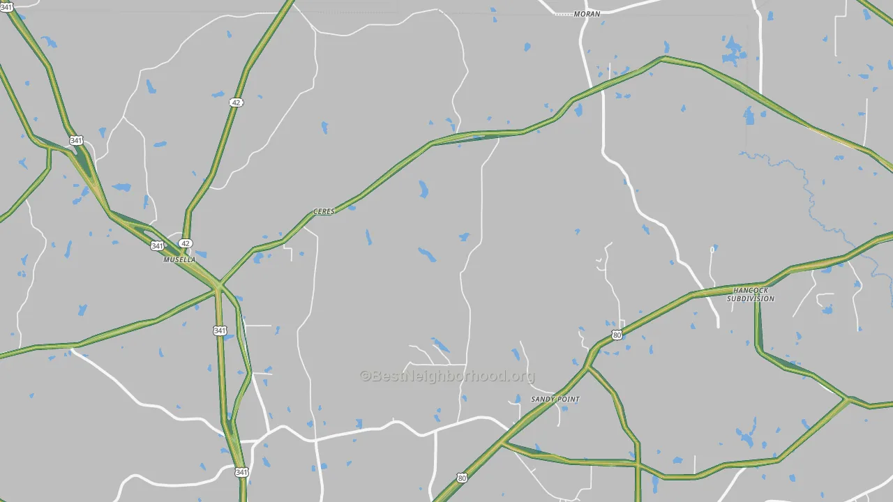 Musella, GA Map of Noise Levels in Musella