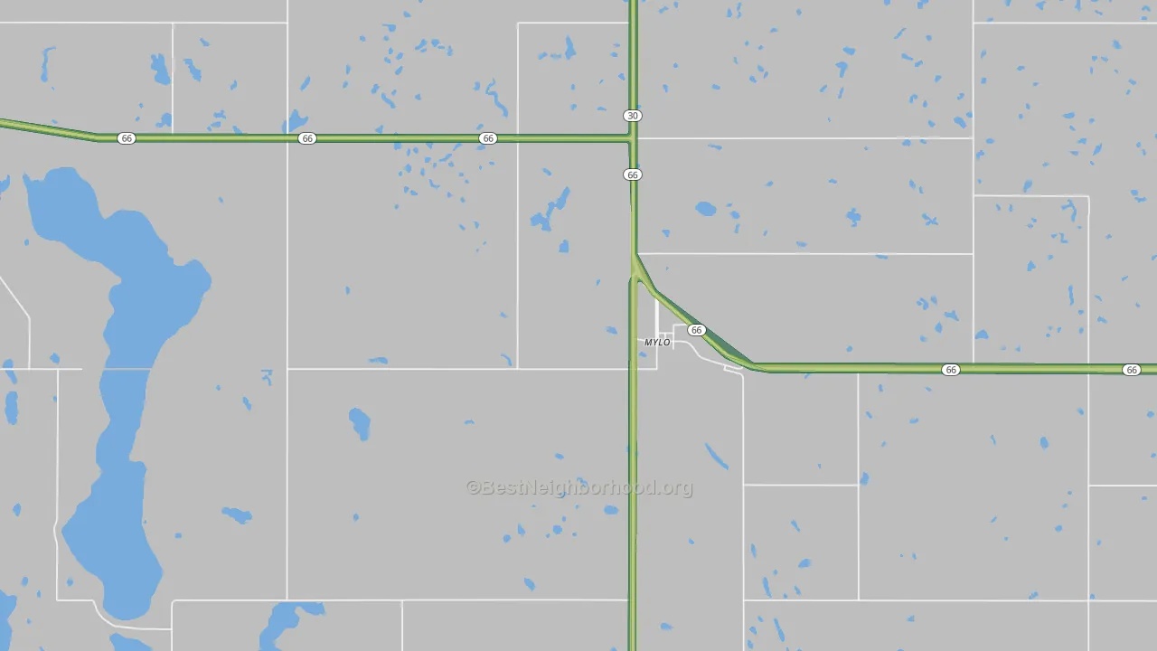 Mylo, ND Map of Noise Levels in Mylo
