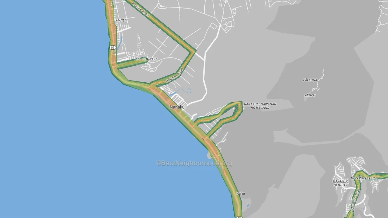 Nanakuli, HI Map of Noise Levels in Nanakuli
