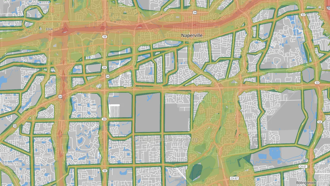 Naperville, IL Map of Noise Levels in Naperville