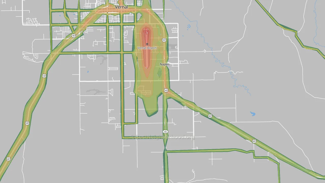 Naples, UT Map of Noise Levels in Naples
