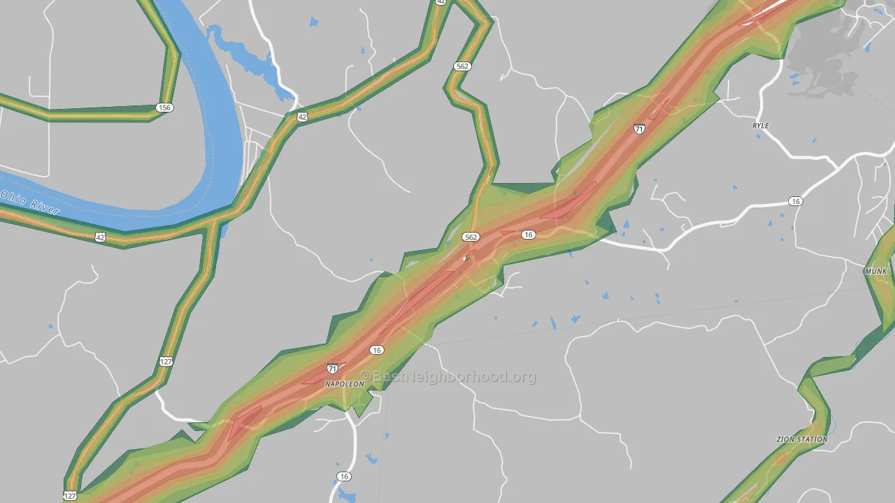 Napoleon, KY Map of Noise Levels in Napoleon