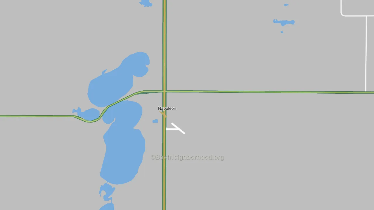 Napoleon, ND Map of Noise Levels in Napoleon
