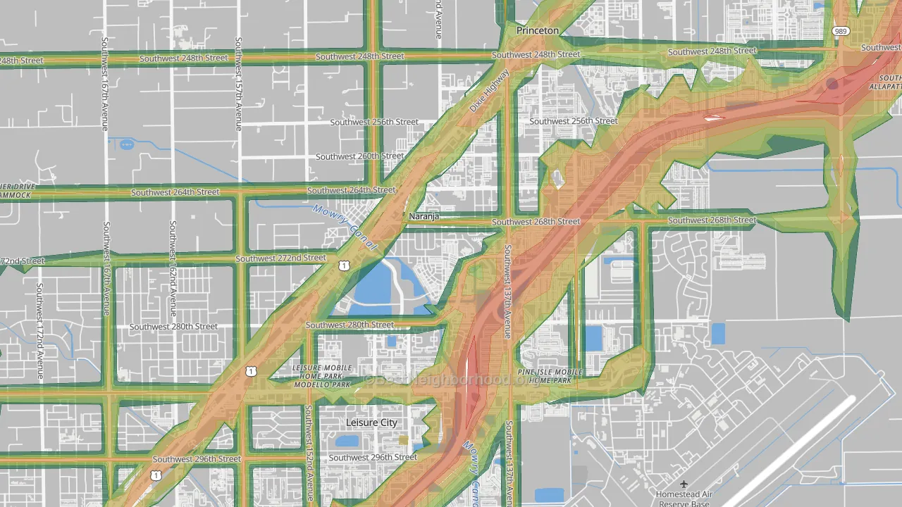 Naranja, FL Map of Noise Levels in Naranja