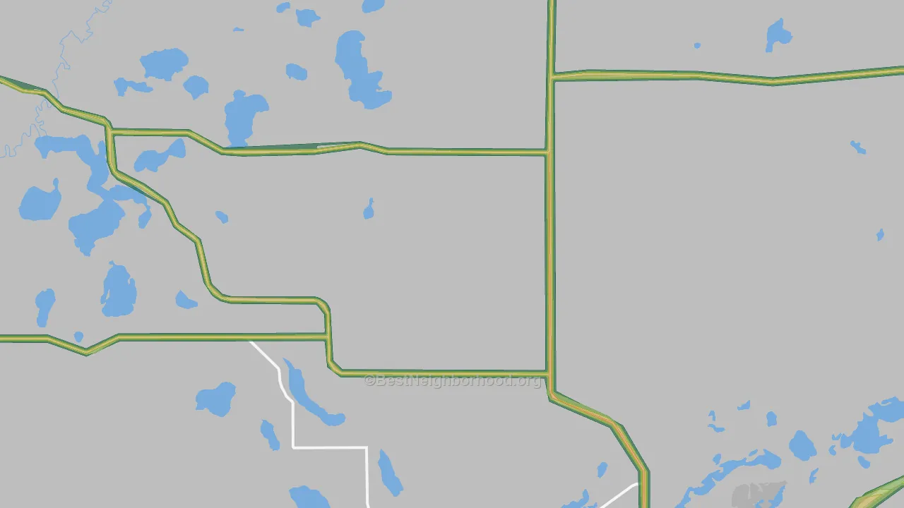Nashwauk, MN Map of Noise Levels in Nashwauk