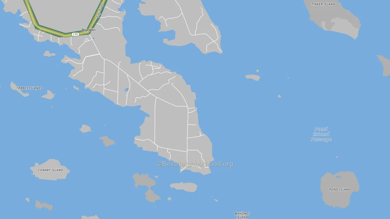 Naskeag, ME Map of Noise Levels in Naskeag