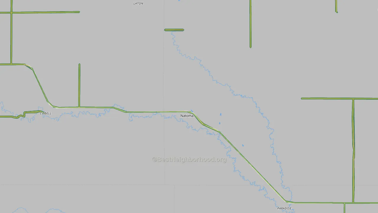 Natoma, KS Map of Noise Levels in Natoma