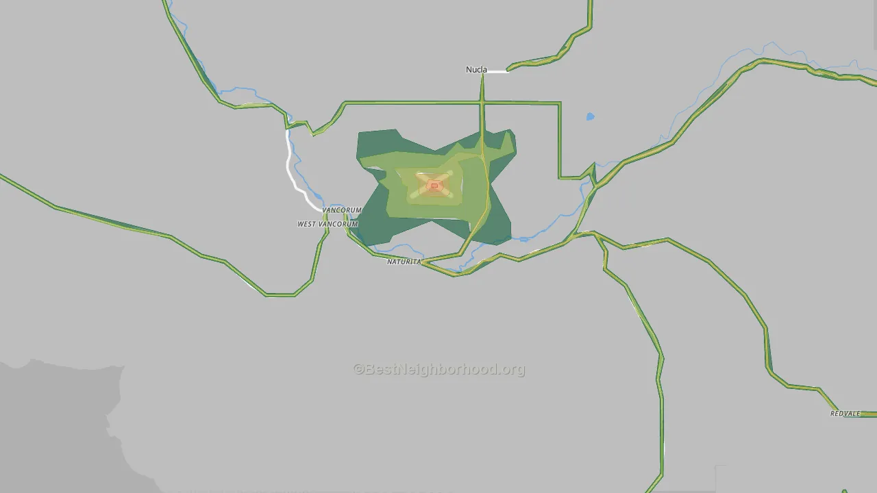 Naturita, CO Map of Noise Levels in Naturita
