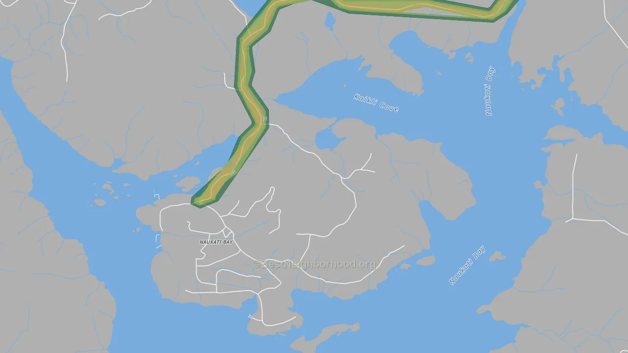 Naukati Bay, AK Map of Noise Levels in Naukati Bay