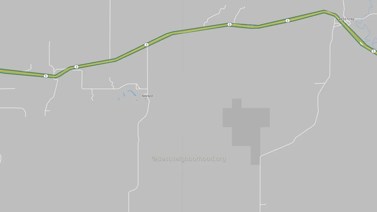 Navajo, MT Map of Noise Levels in Navajo