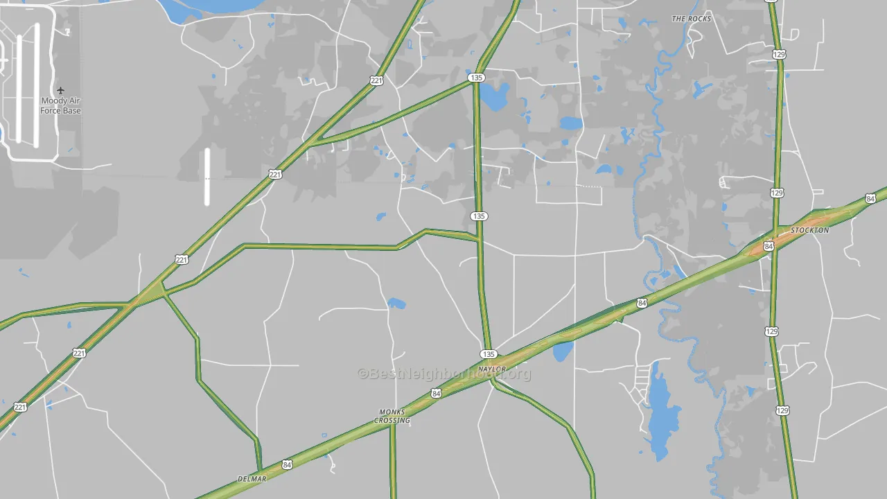 Naylor, GA Map of Noise Levels in Naylor