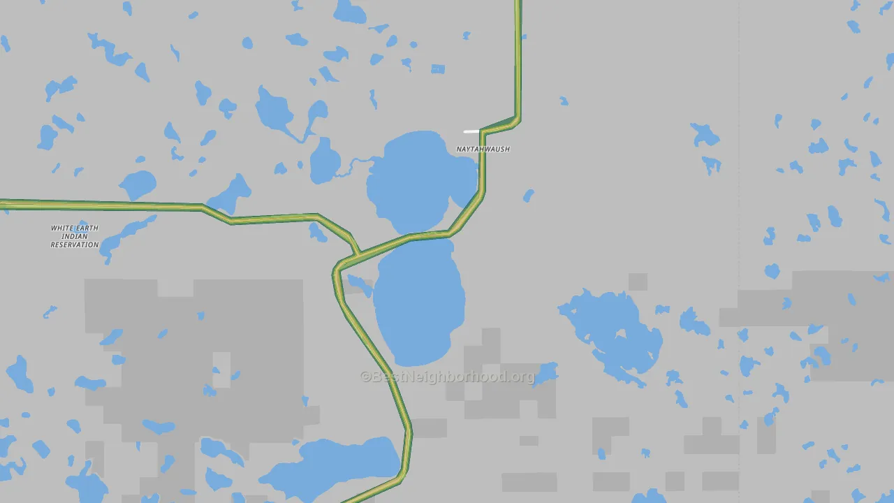 Naytahwaush, MN Map of Noise Levels in Naytahwaush