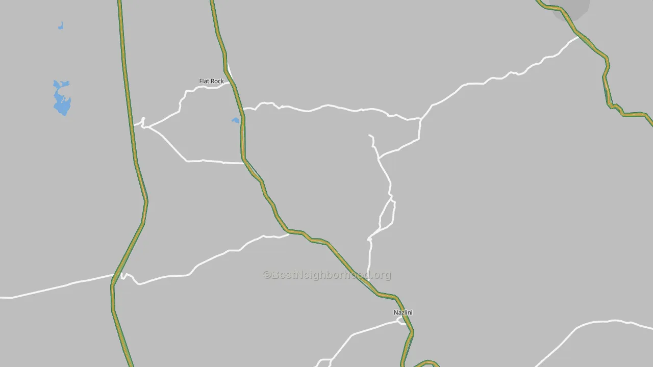 Nazlini, AZ Map of Noise Levels in Nazlini