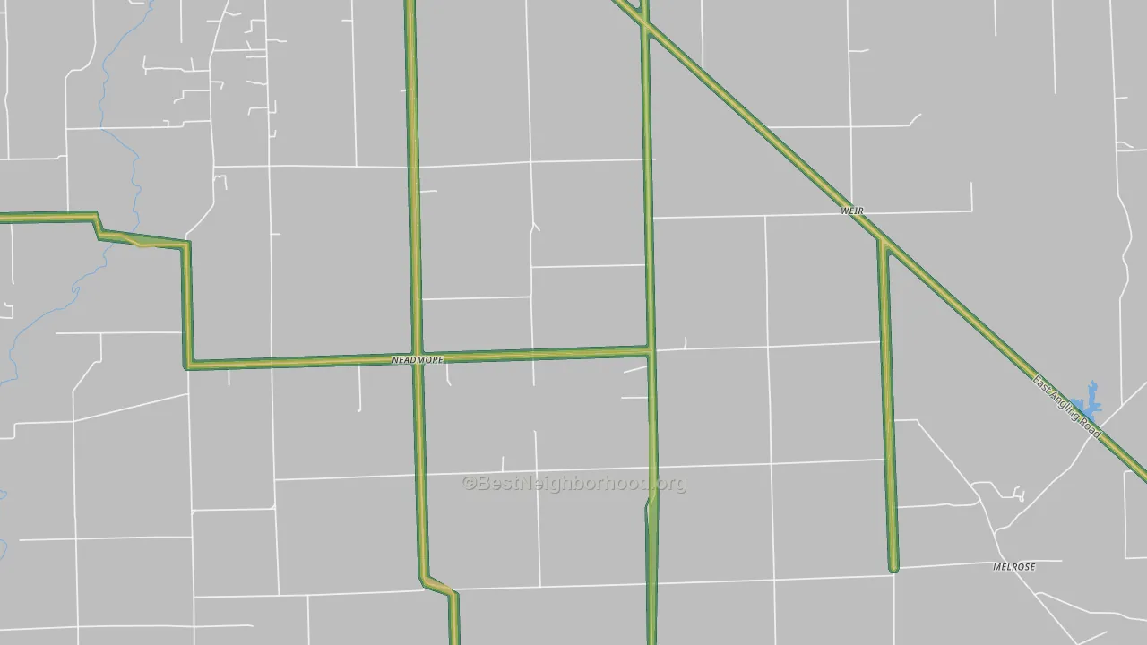 Neadmore, IL Map of Noise Levels in Neadmore
