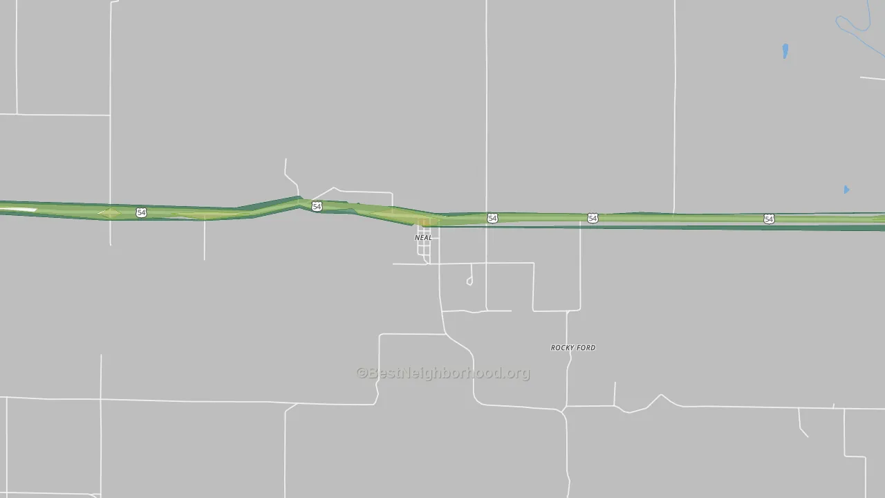Neal, KS Map of Noise Levels in Neal