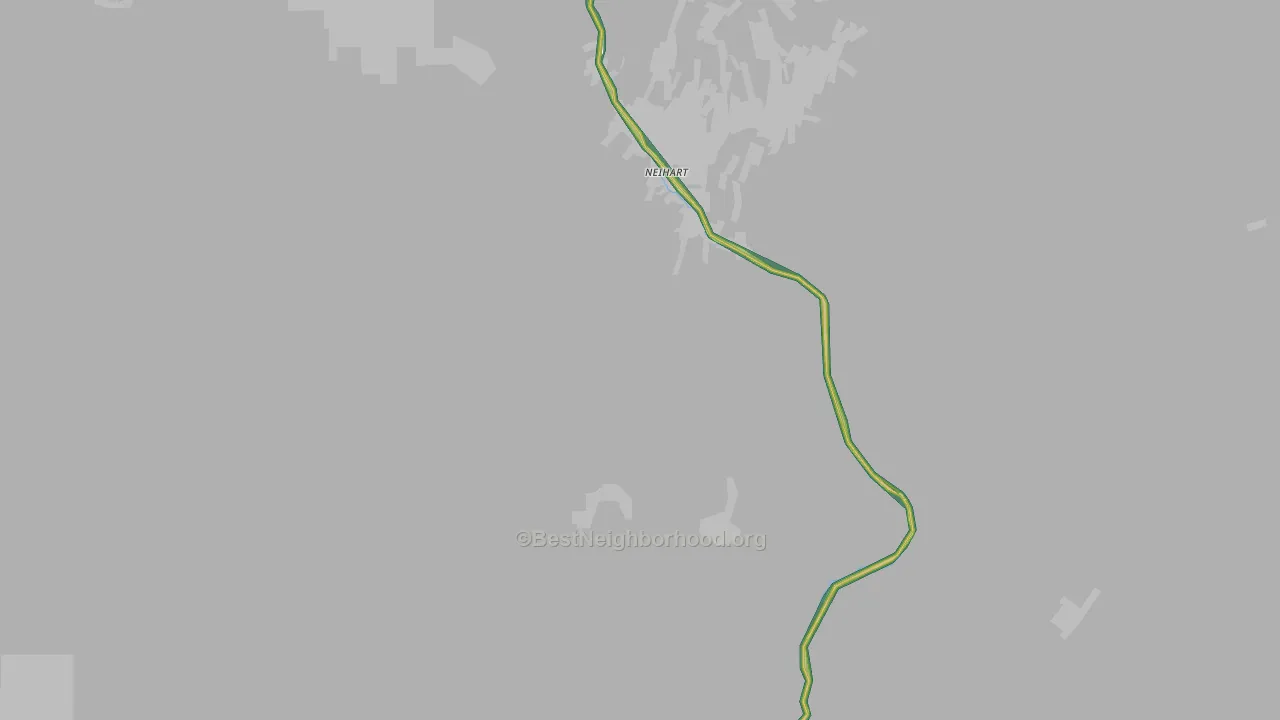 Neihart, MT Map of Noise Levels in Neihart