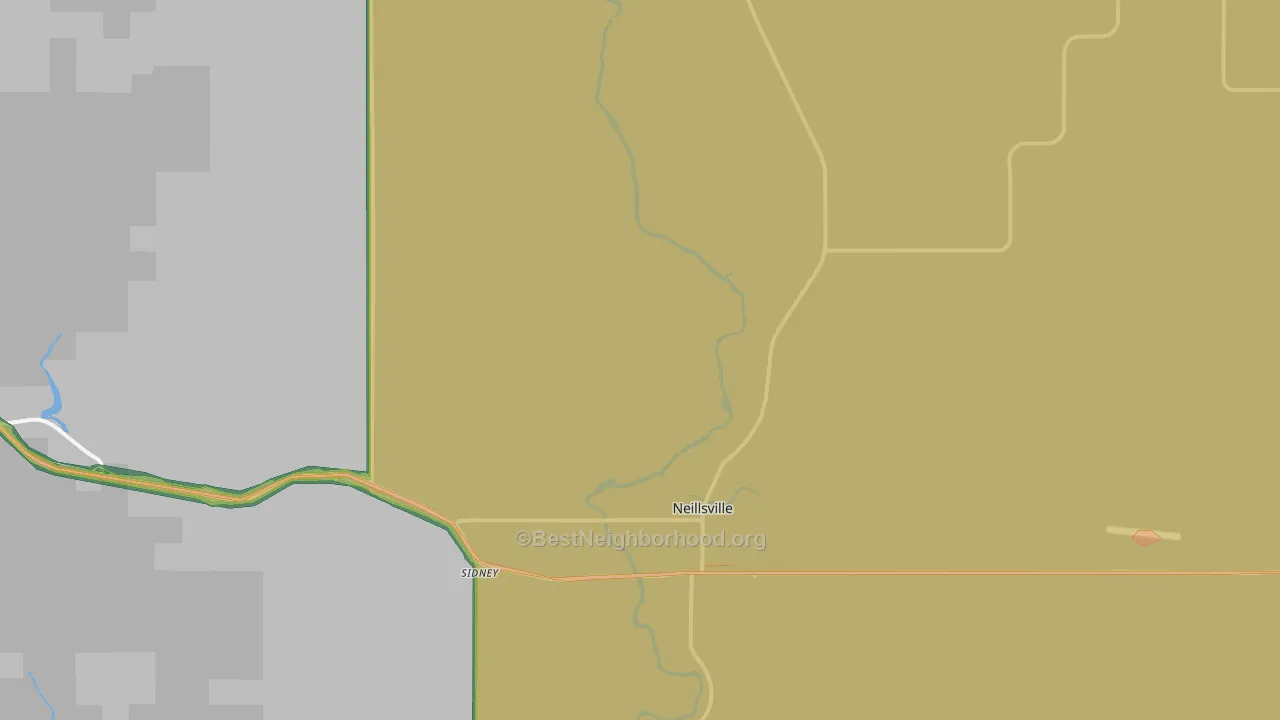 Neillsville, WI Map of Noise Levels in Neillsville
