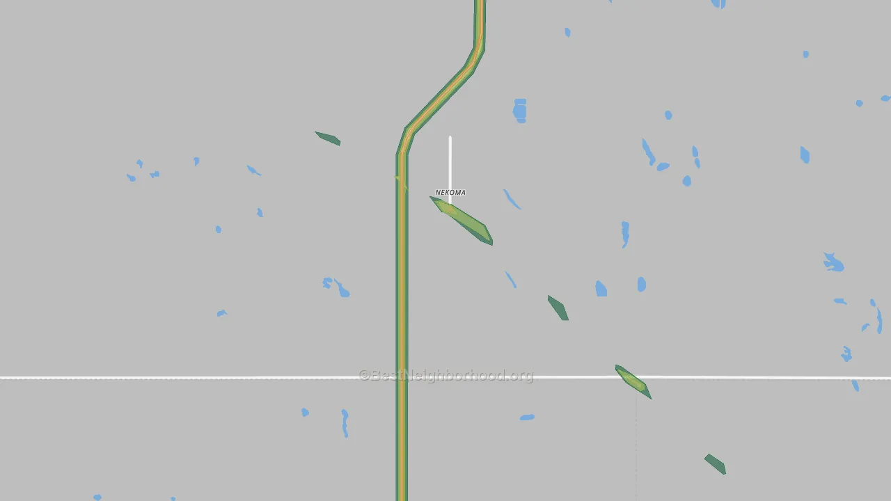 Nekoma, ND Map of Noise Levels in Nekoma
