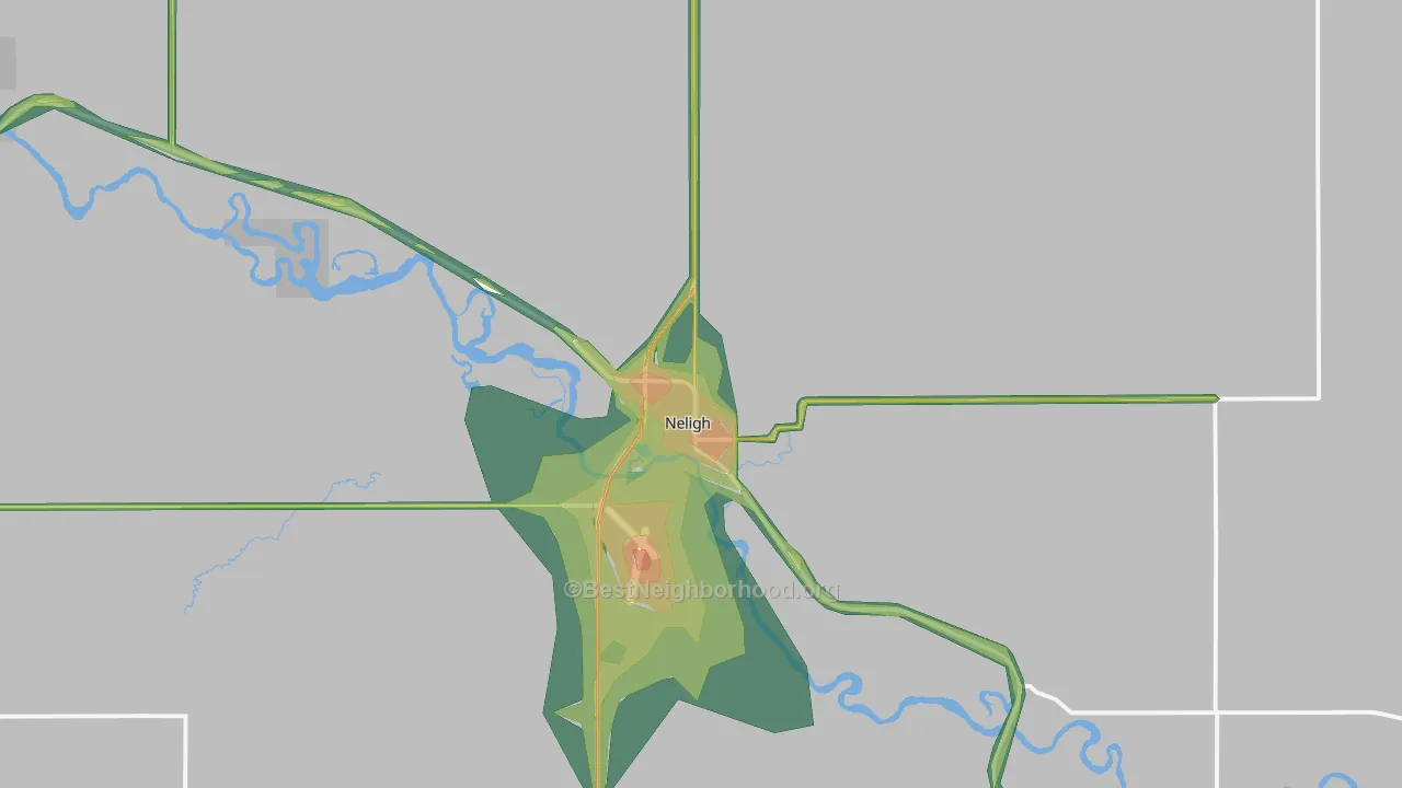 Neligh, NE Map of Noise Levels in Neligh