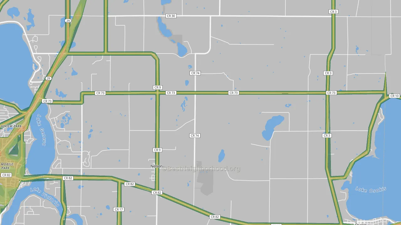 Nelson, MN Map of Noise Levels in Nelson