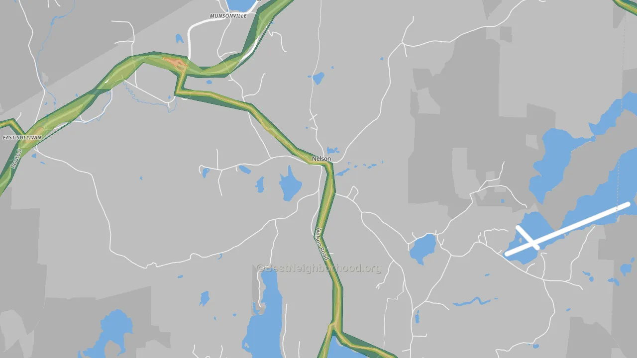 Nelson, NH Map of Noise Levels in Nelson