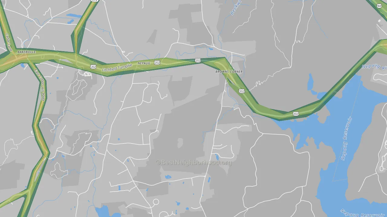 Nepaug, CT Map of Noise Levels in Nepaug