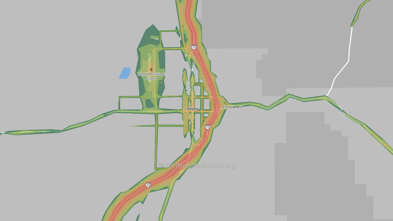 Nephi, UT Map of Noise Levels in Nephi