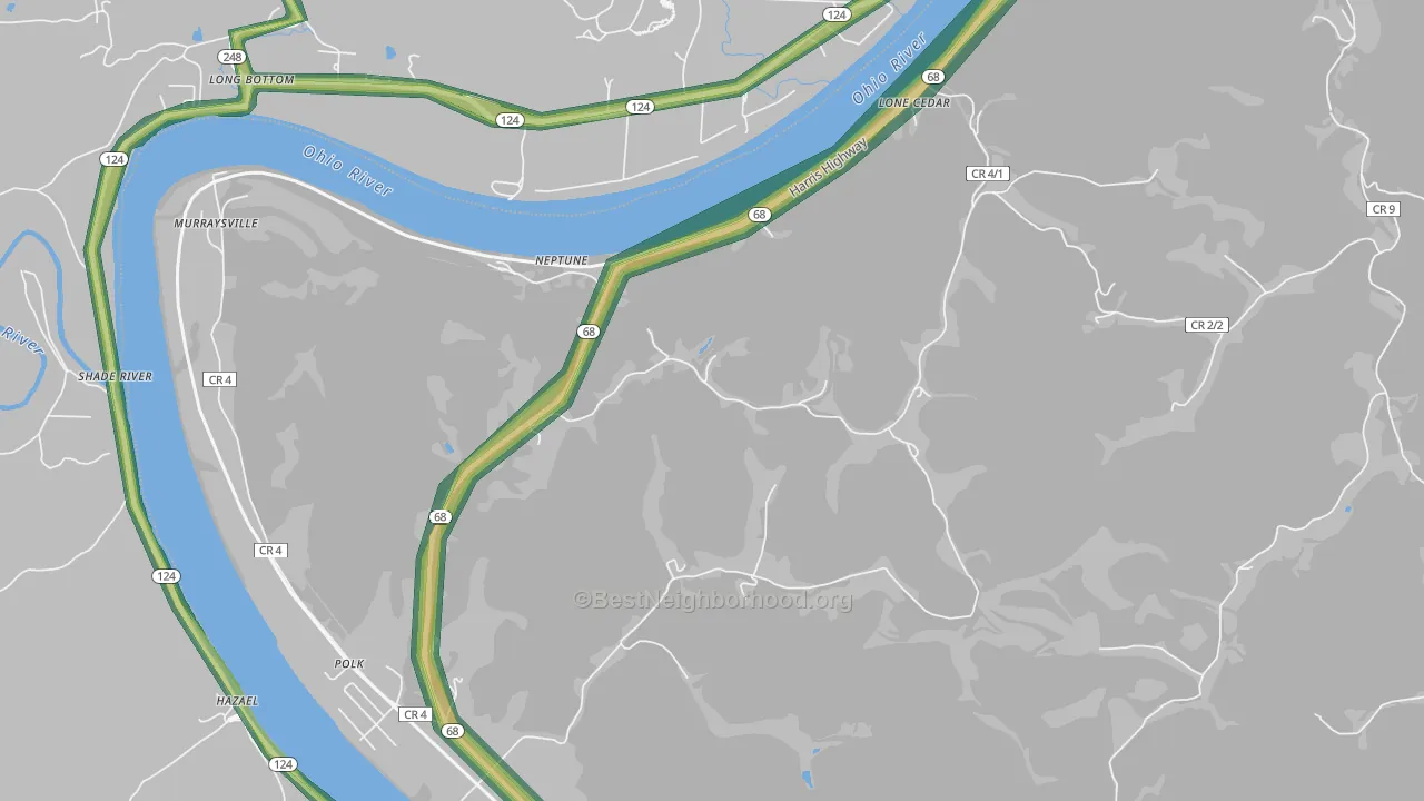 Neptune, WV Map of Noise Levels in Neptune