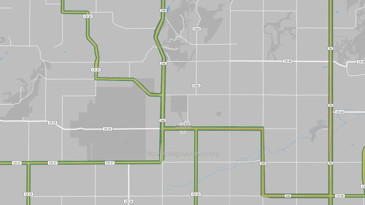 Nerstrand, MN Map of Noise Levels in Nerstrand