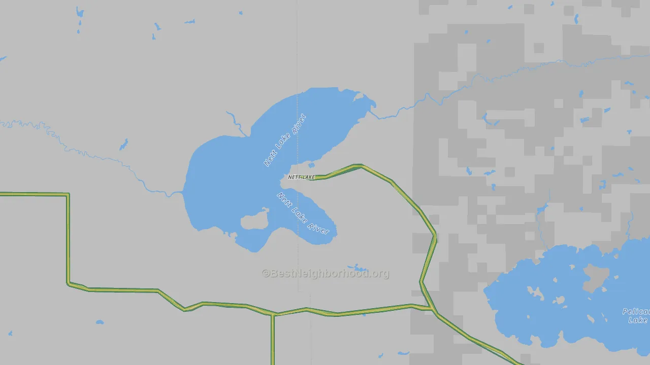 Nett Lake, MN Map of Noise Levels in Nett Lake