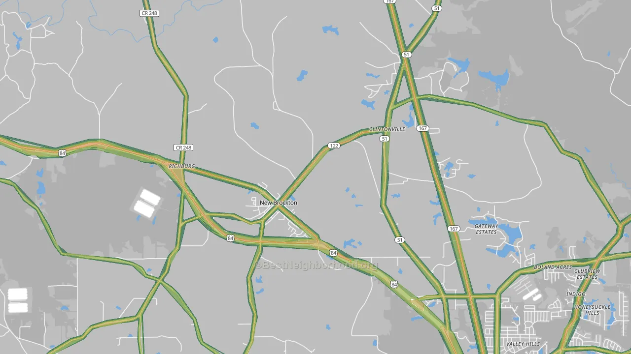 New Brockton, AL Map of Noise Levels in New Brockton