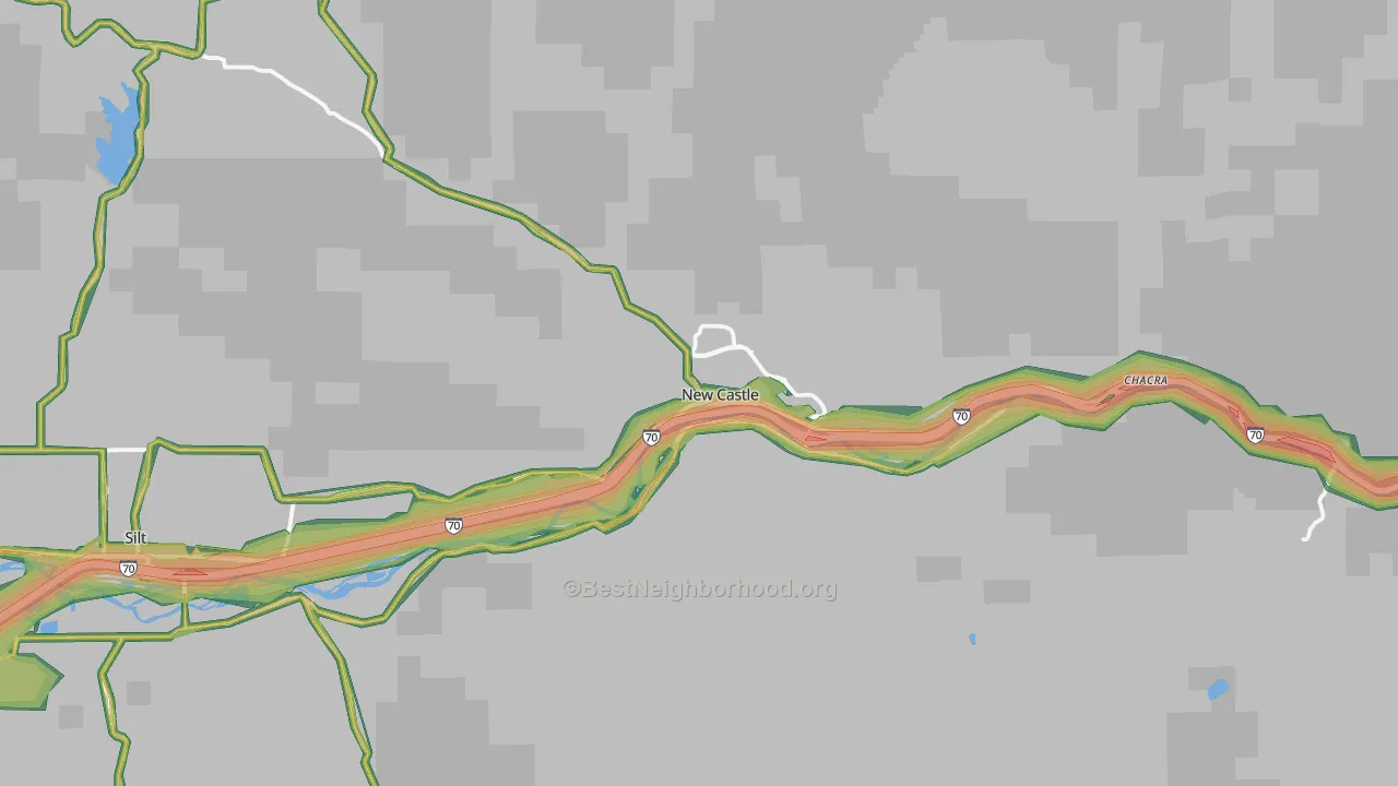 New Castle, CO Map of Noise Levels in New Castle