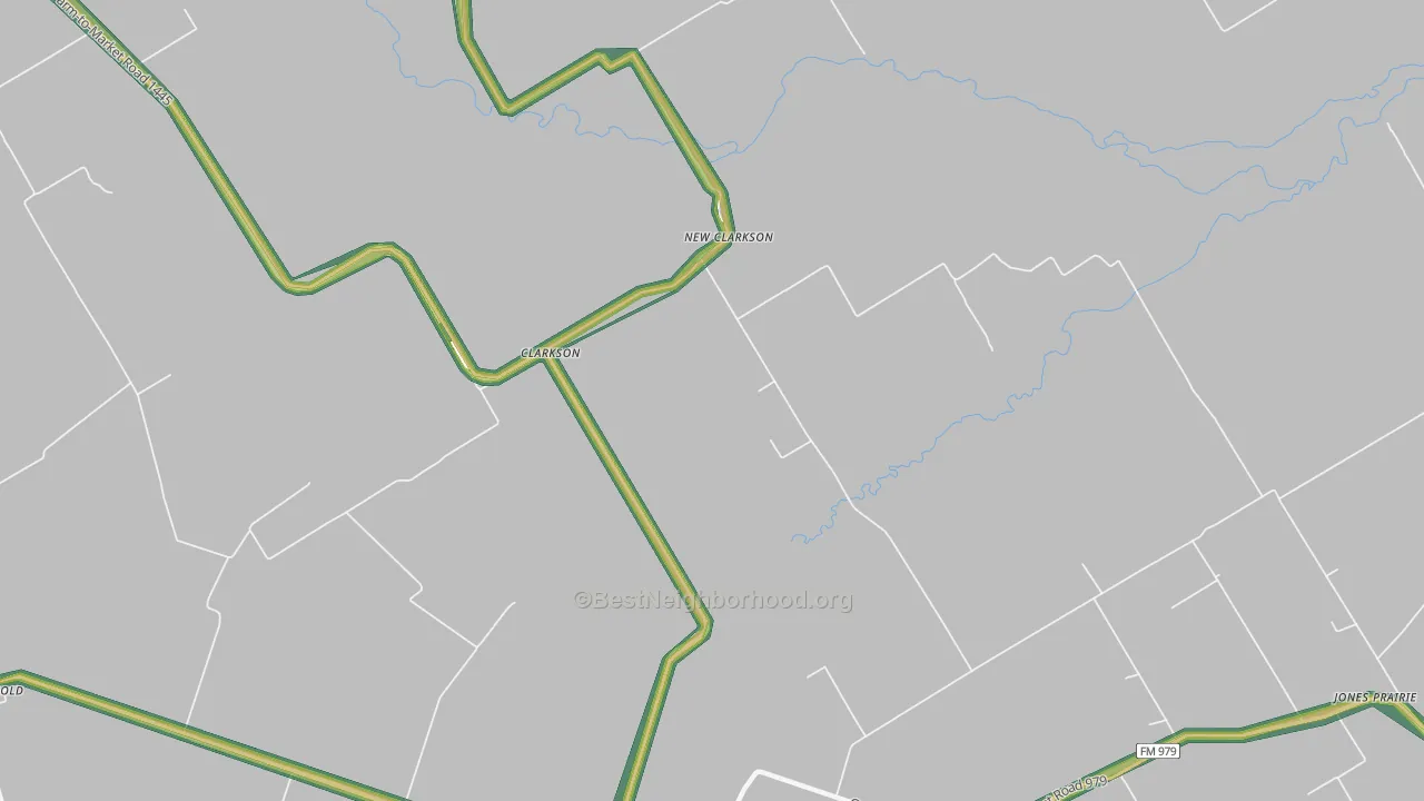 New Clarkson, TX Map of Noise Levels in New Clarkson