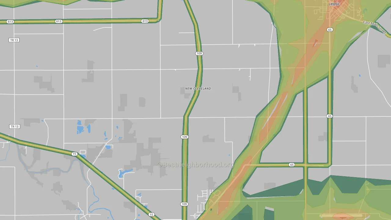 New Cleveland, OH Map of Noise Levels in New Cleveland