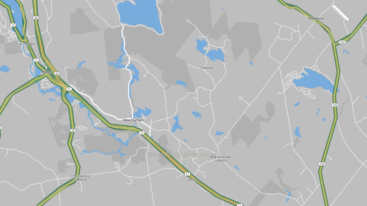 New Durham, NH Map of Noise Levels in New Durham