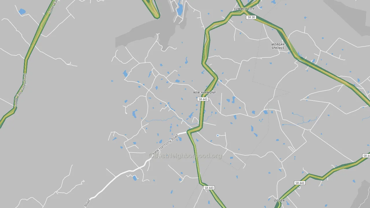New Harmony, TN Map of Noise Levels in New Harmony