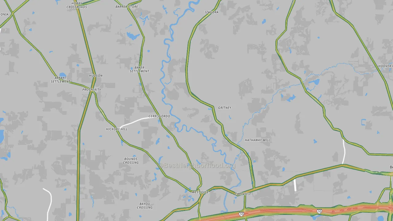 New Hope, FL Map of Noise Levels in New Hope