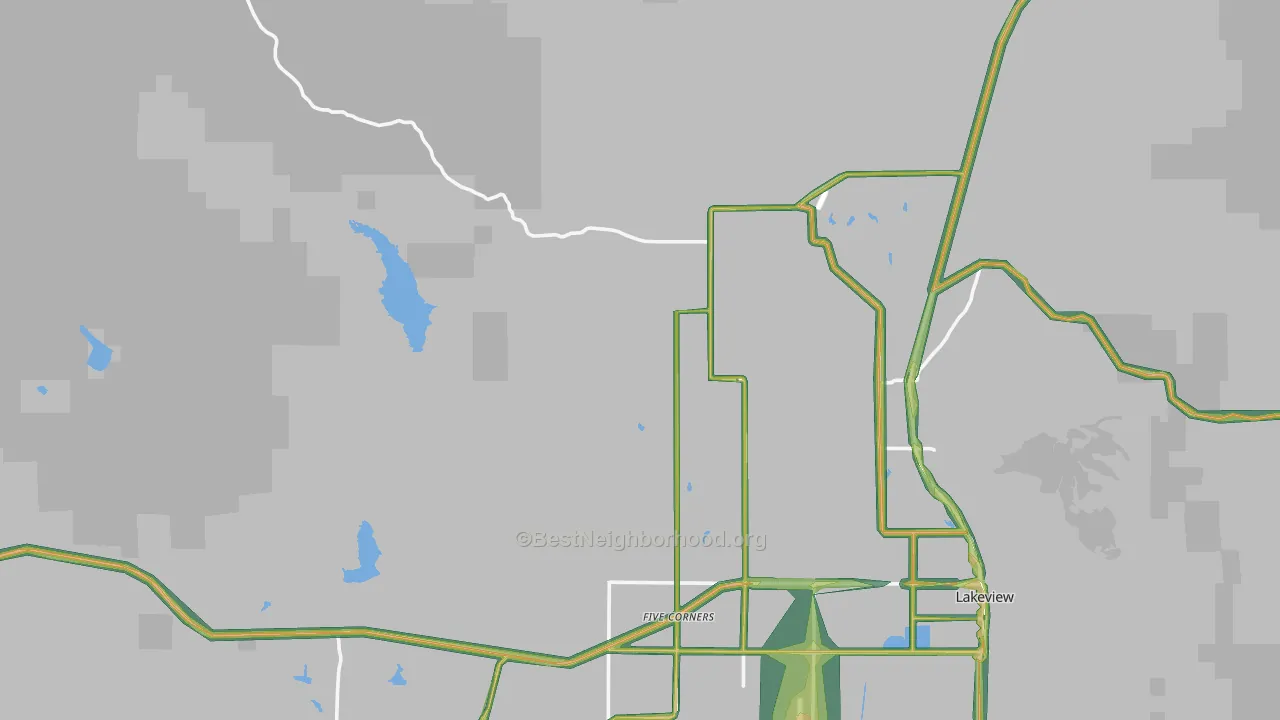 New Idaho, OR Map of Noise Levels in New Idaho